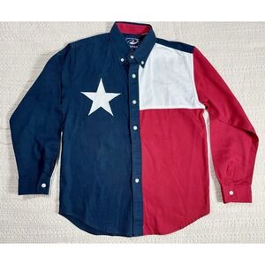 Roper Texas Lone Star Cowboy Youth Shirt Size Large (12-14) Western Boy (B7)